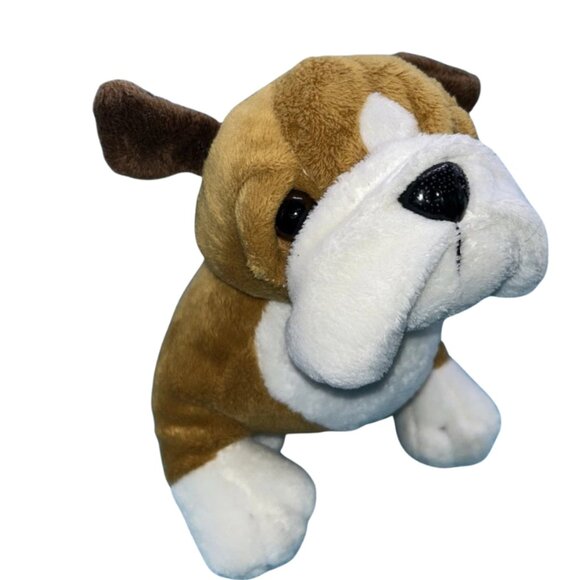 Ganz Webkinz Bulldog Plush Stuffed Animal Toy 8" HM126 No Code Brown Tan - Picture 1 of 6
